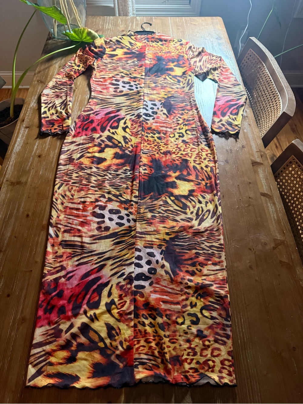 Vibrant Animal Print Maxi Dress - Bold Multicolor